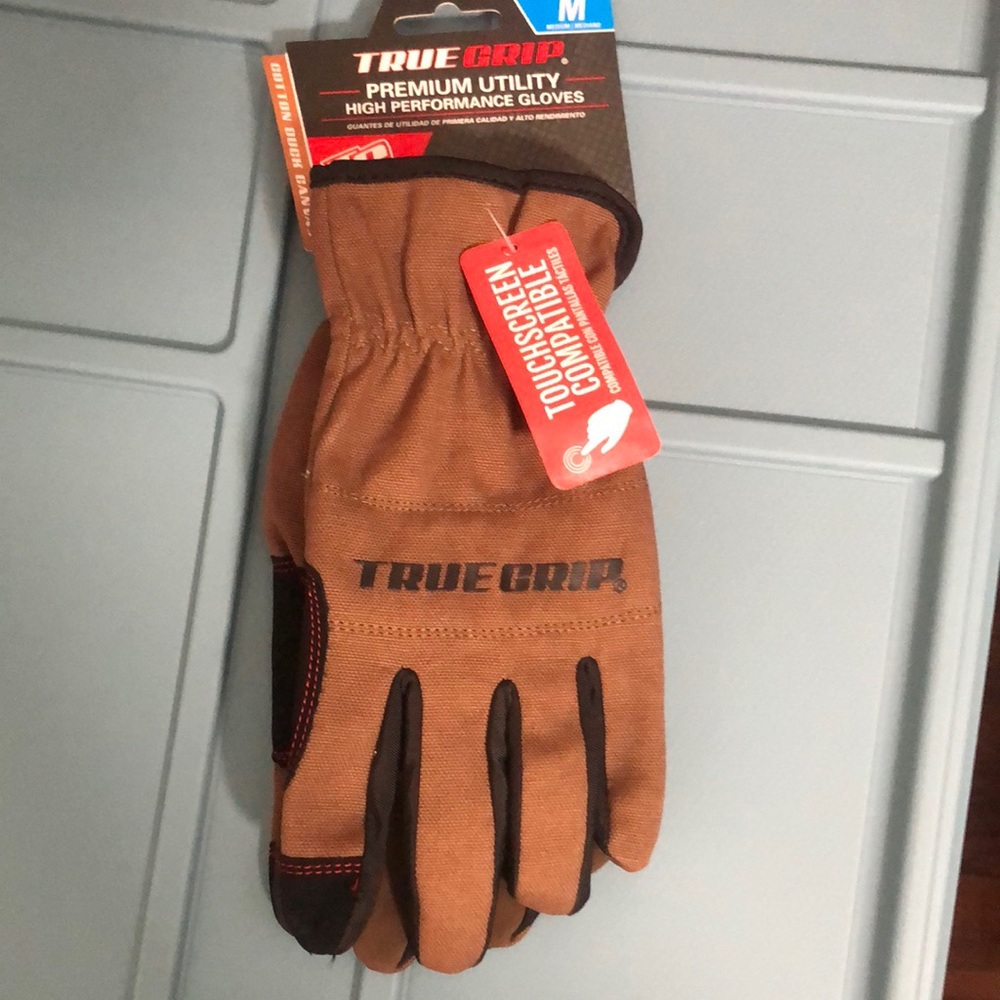 Durable Brown and Black Utility Gloves with Reinforced Grip